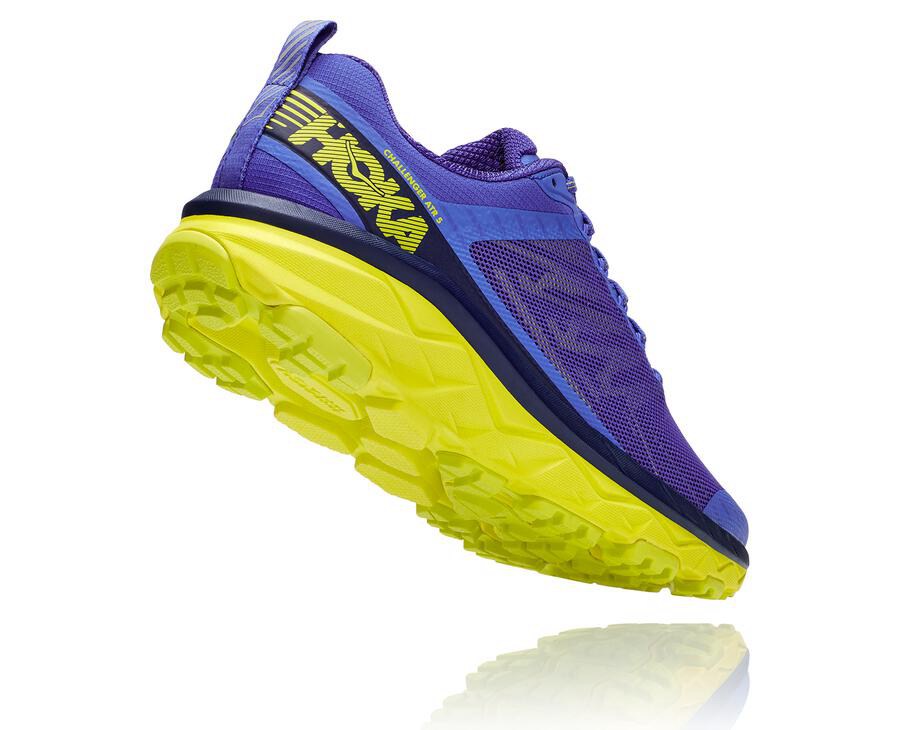 Hoka Australia One One Challenger ATR 5 - Mens Trail Shoes Blue/Green - AKNCI-4271